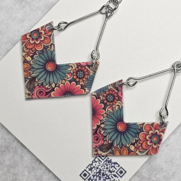 Handmade Jewelry - Handmade Hippie Theme Dangle earrings